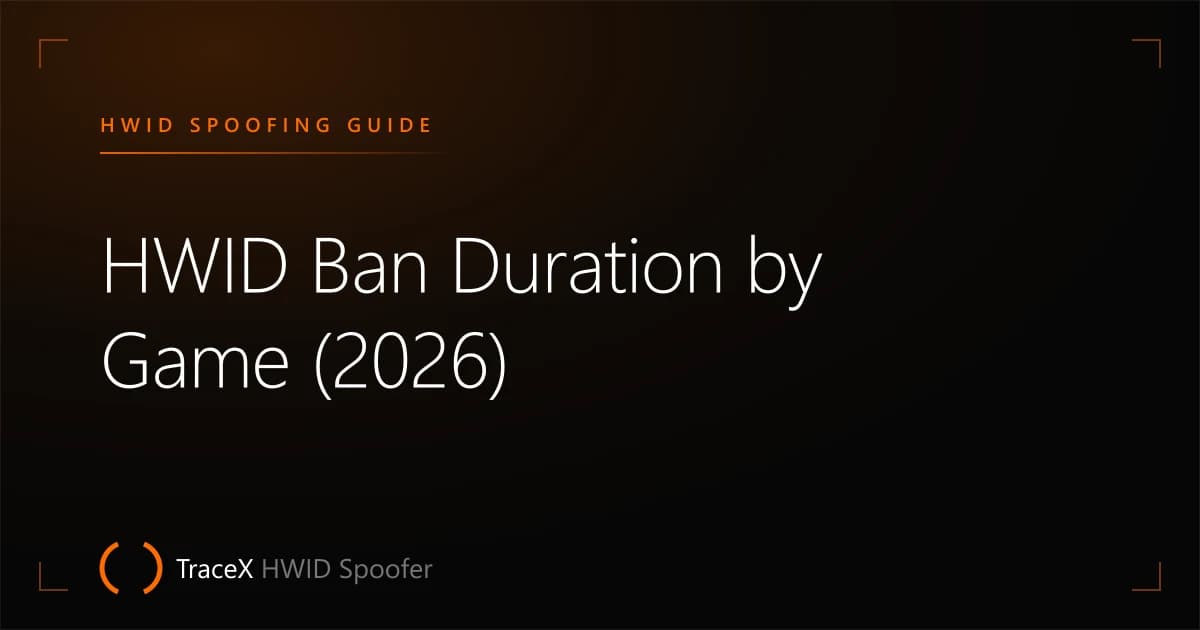 HWID Ban Duration by Game (2026) — TraceX HWID Spoofer